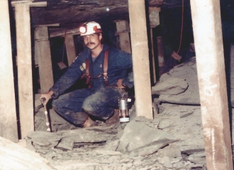 Peabody Coal Co. #9 South Sunnyhill U.G. Mine, Mark Wharton- Getting ready to inspect this mine for  Ohio Division Of Mines, 1985.